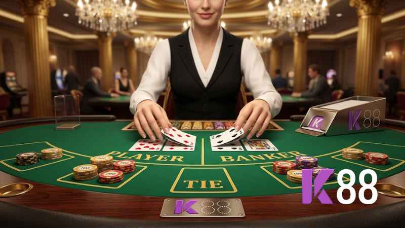 Chơi Baccarat K88 trực tuyến với Dealer thật