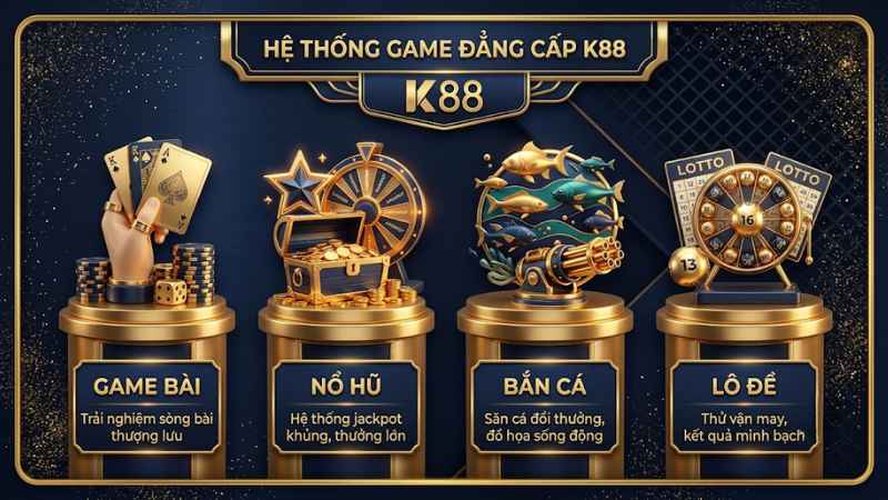 Đa dạng các loại Game Đổi Thưởng K88