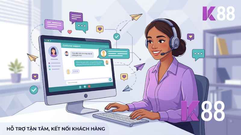 Đội ngũ nhân viên CSKH tận tâm tại K88